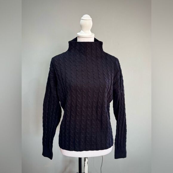 Philosophy Sweaters - SALE! Black Philosophy Cable Knit Turtleneck Sweater Size M EUC